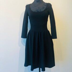 Club Monaco Black Scoop Neck Skater Dress Size 00